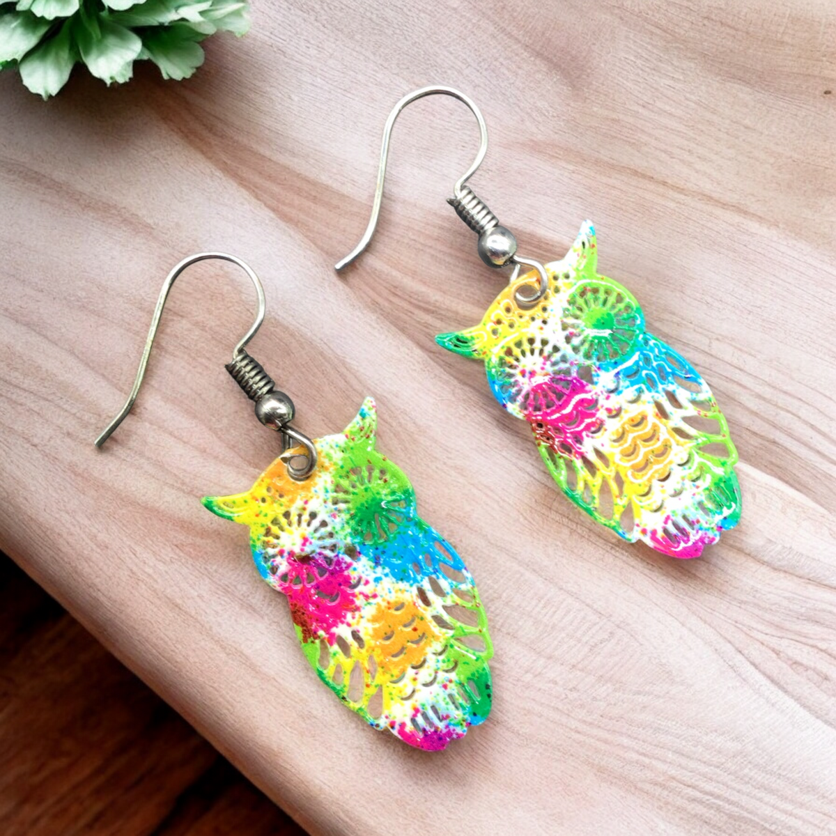 Boucles d'oreilles hibou creuses