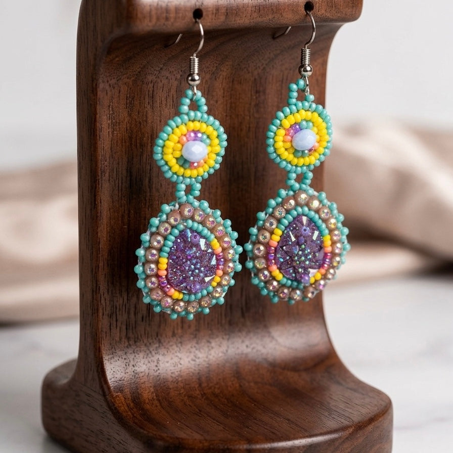 Drop Beaded Earrings(7)