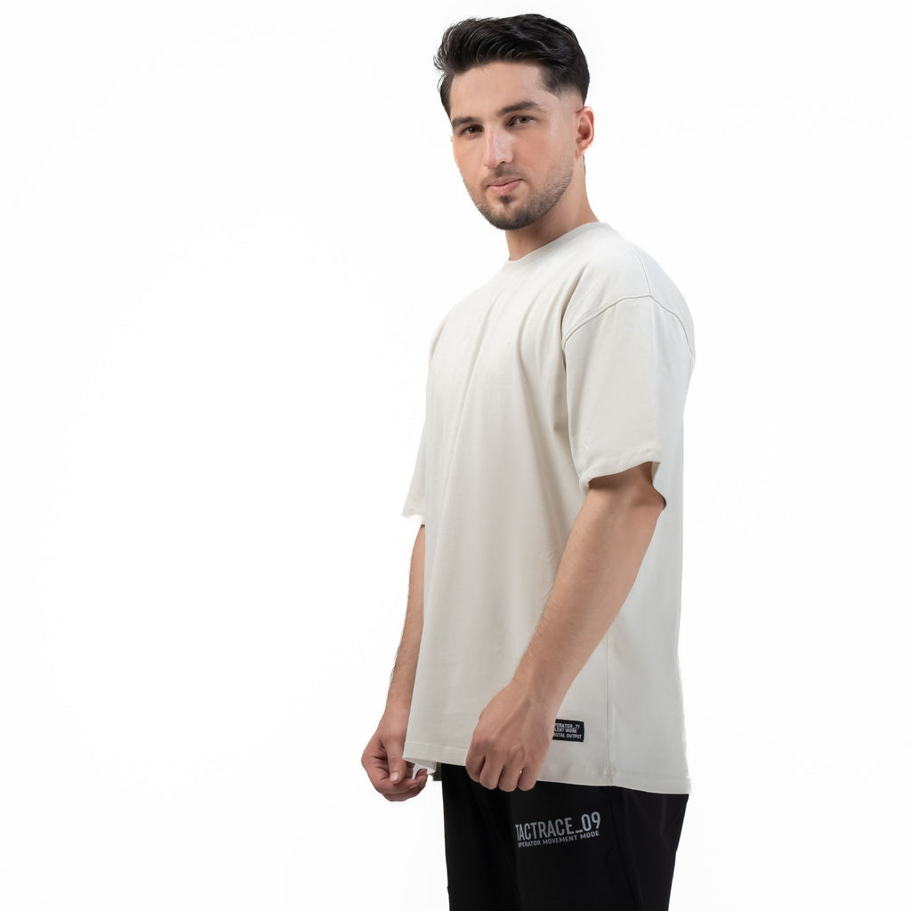 TEE SURDIMENSIONNÉ OPERATOR_77 — BEIGE TACTIQUE