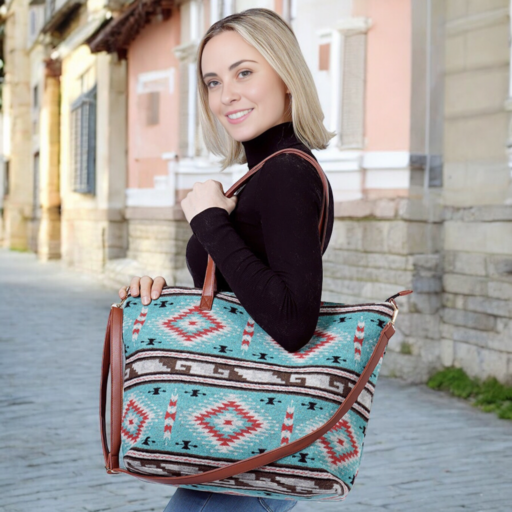 Sac fourre-tout turquoise