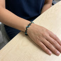 Bracelet floral artisanal noir