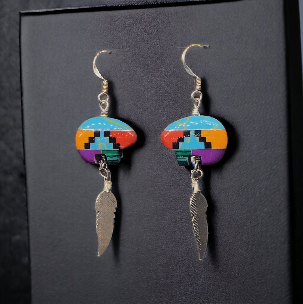 4 paires de boucles d'oreilles en argent sterling orange et rouge OLDTRIBES™