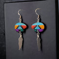 4 paires de boucles d'oreilles en argent sterling orange et rouge OLDTRIBES™