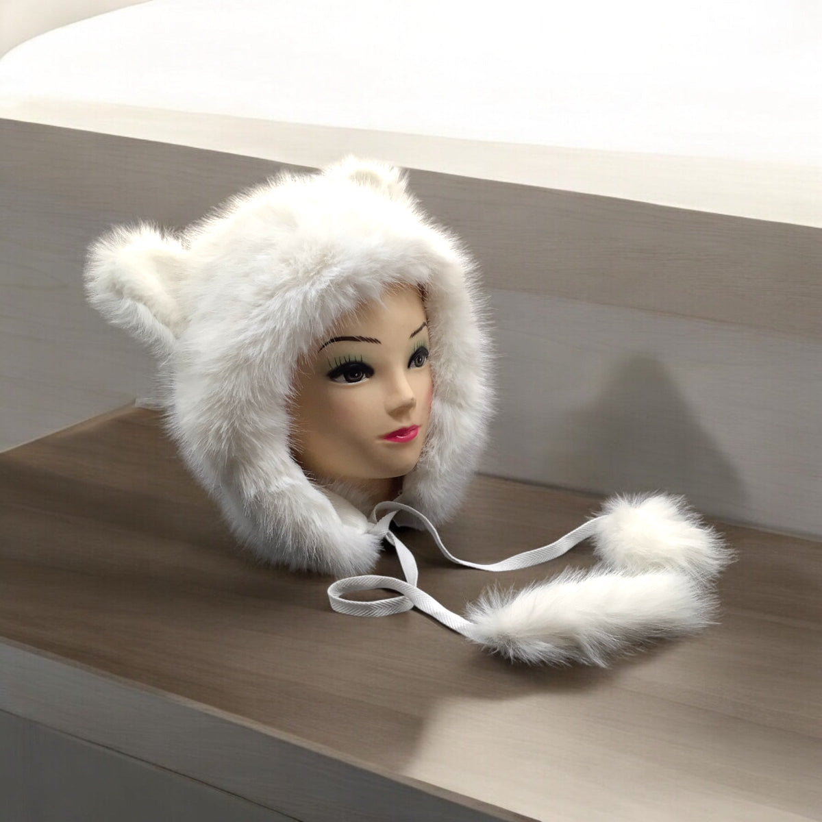 Bonnet en peluche douce (Chat)