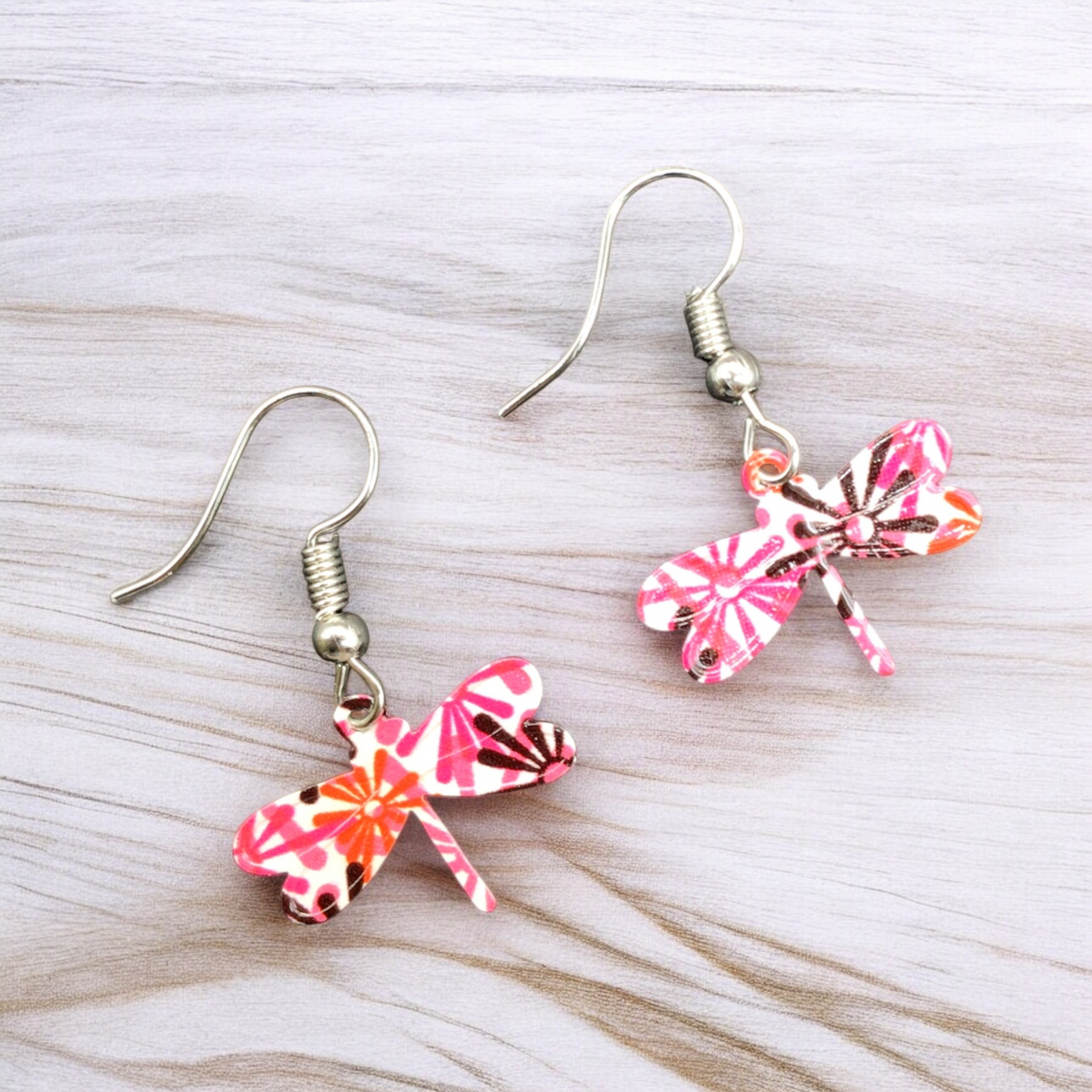 Boucles d'oreilles ajourées Libellule