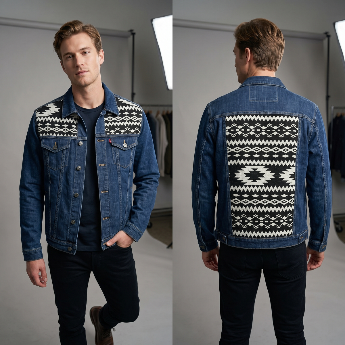 Vestes en jean bleu(1)