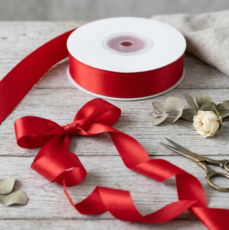30 Meter Double Face Red #235 Ribbon Roll