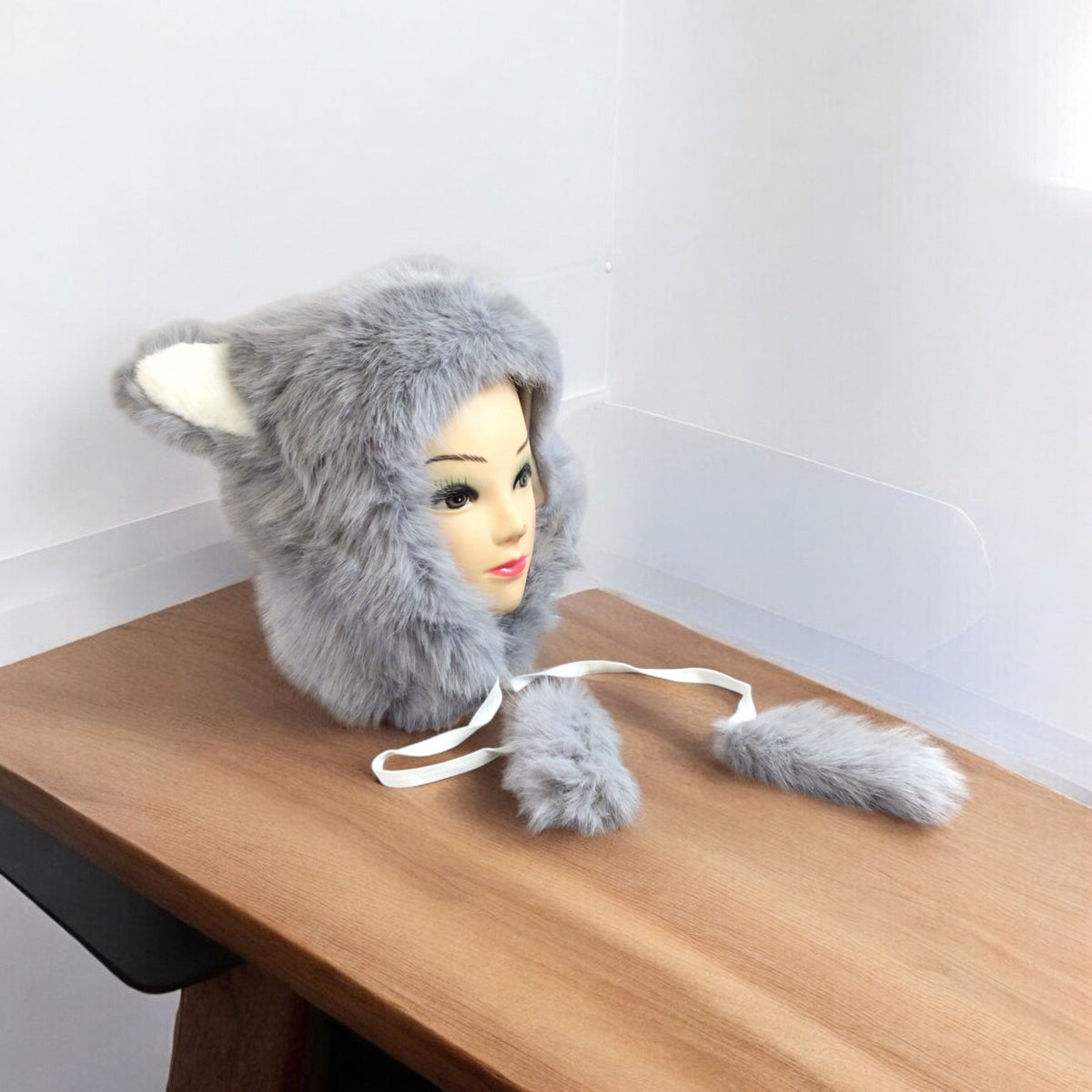 Bonnet en peluche douce (Chat)