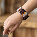 Bracelet manchette perlée (rose)