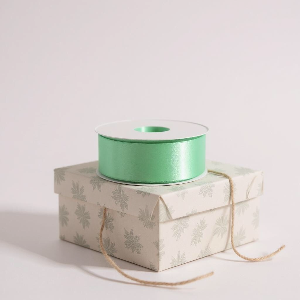 Ruban Satin Double Face-Vert Clair #530-3.8 cm de Large