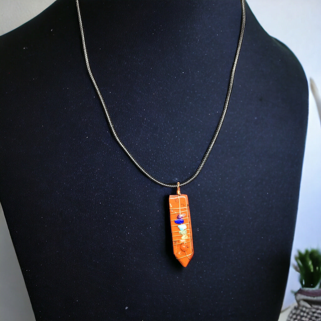 Pendentif unisexe grenat Chakra Épée Naturelle