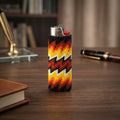 Étui à briquet perlé marron et turquoise