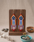 Boucles d'oreilles perles Aigles-Tonnerre ( Bleu clair )