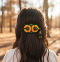 Barrette américaine verte et jaune