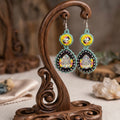 Boucles d'oreilles pendantes perlées (8)