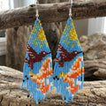 Boucles d'oreilles perlées Bleu ciel Danseuse