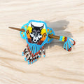 Barrette amérindienne perlée avec franges (7)