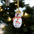Décoration de Noël bonhomme de neige en perles