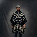 Poncho en laine fait main de style sud-ouest