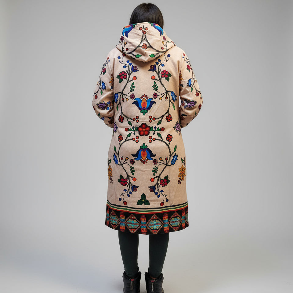 Manteau long d'hiver en ivoire OLDTRIBES™
