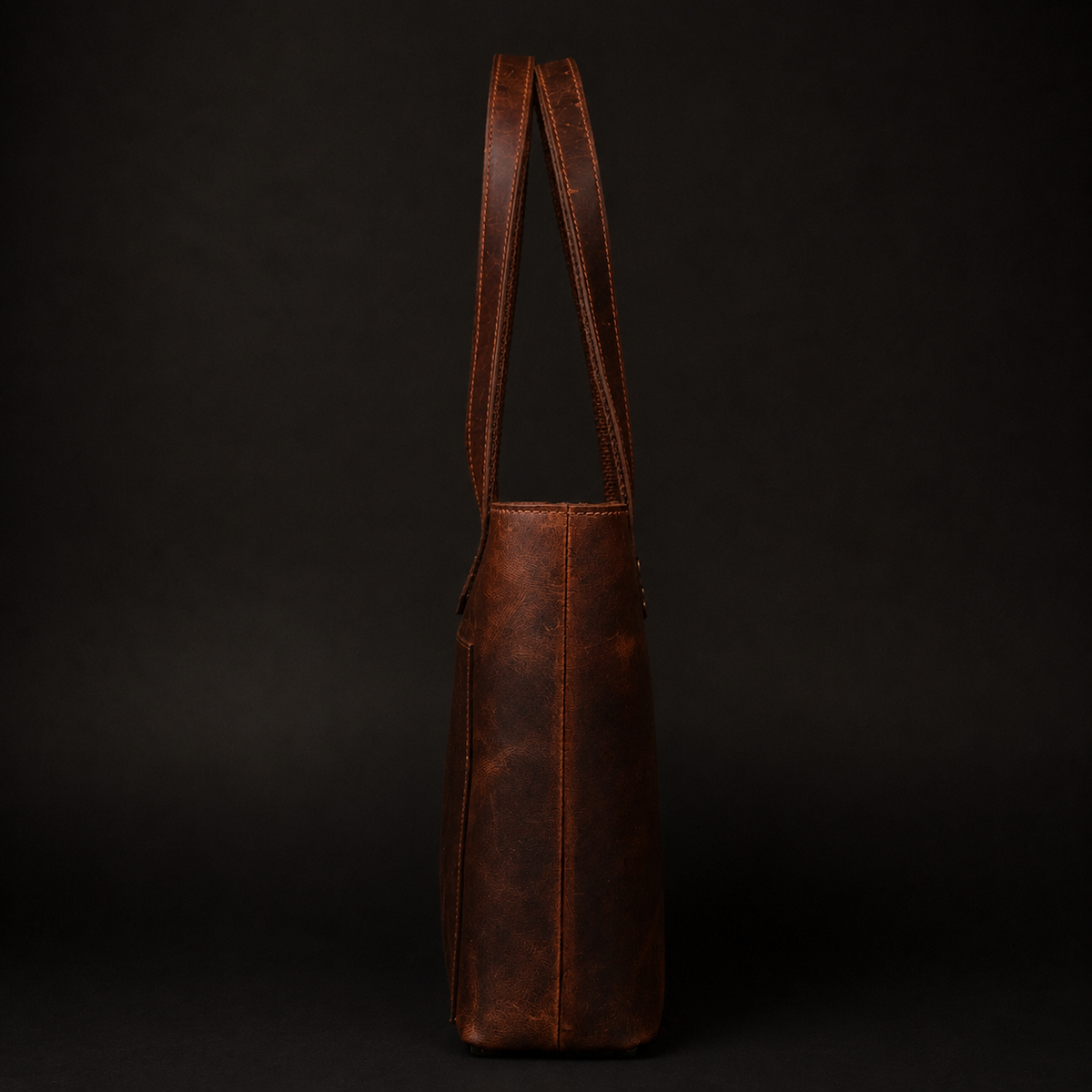 Sac cabas classique en cuir marron