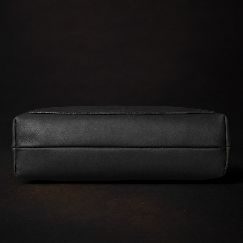 Sac fourre-tout classique en cuir noir