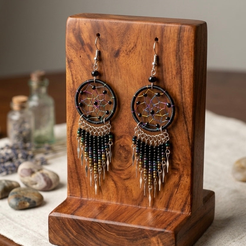 Black/Gold/Dreamcatcher  Dangles