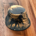 Chapeau Bob Style Amérindien Cheval Noir et Marron