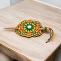Barrette multicolore jaune avec vert (41)