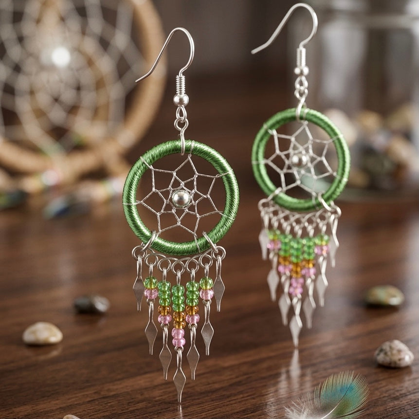 Boucles d'oreilles vert olive OLDTRIBES™