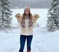 Gants en peluche douce en forme de patte d'ours marron