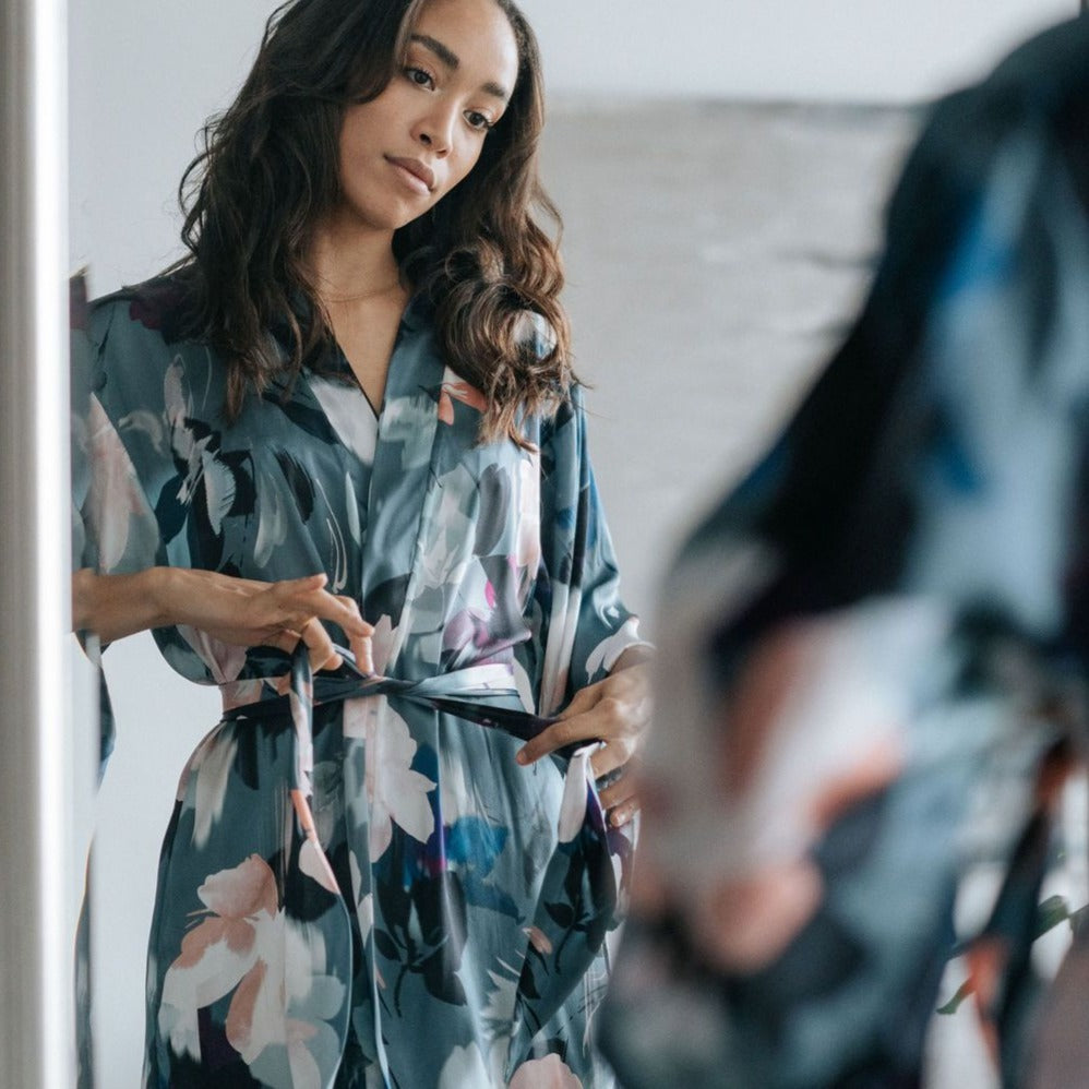 Robe courte kimono Silver Lining