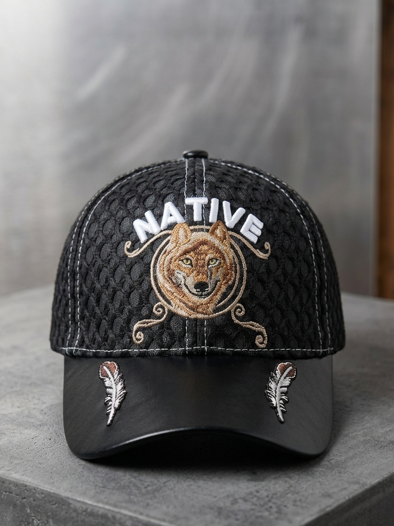 Casquette Loup Brun Amérindien