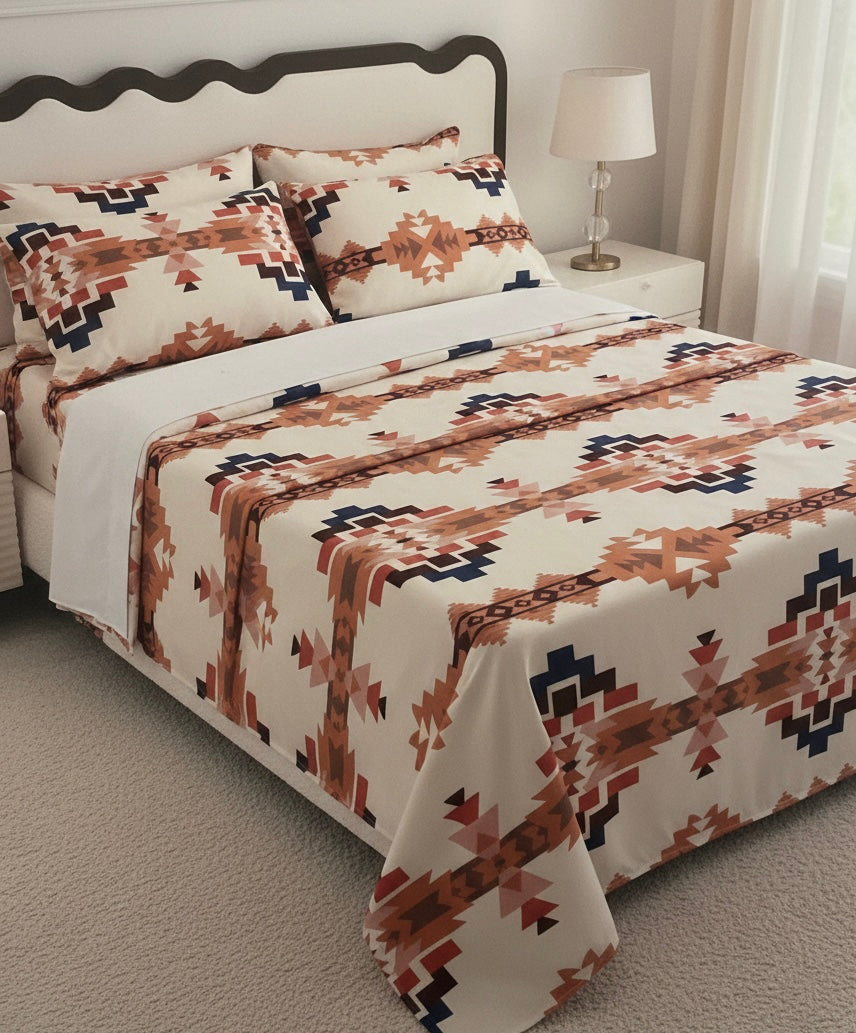 Parure de draps 6 pièces blanche