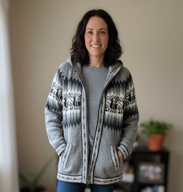 Pull unisexe en alpaga gris clair