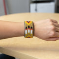 Bracelet manchette perlée (dorée)