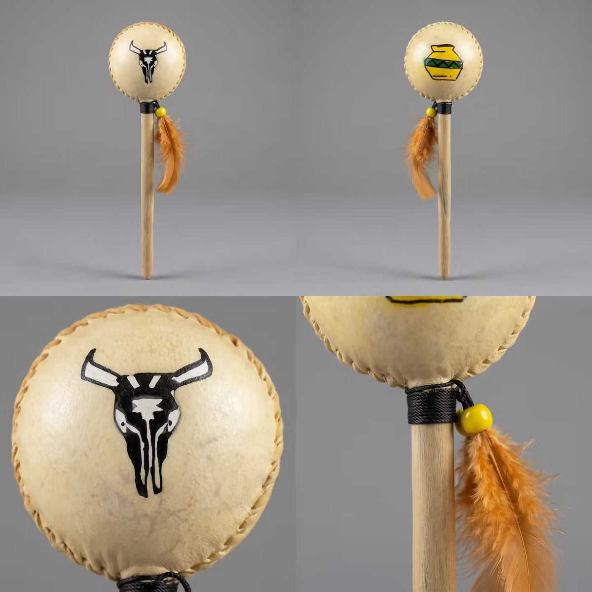 Hochet de cérémonie artisanal (1)