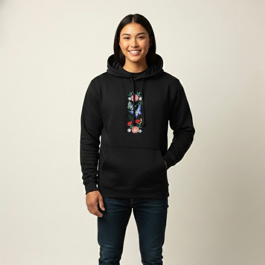 Sweats à capuche brodés (Papillon)