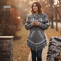 Gilet en alpaga gris OLDTRIBES™ pour femme