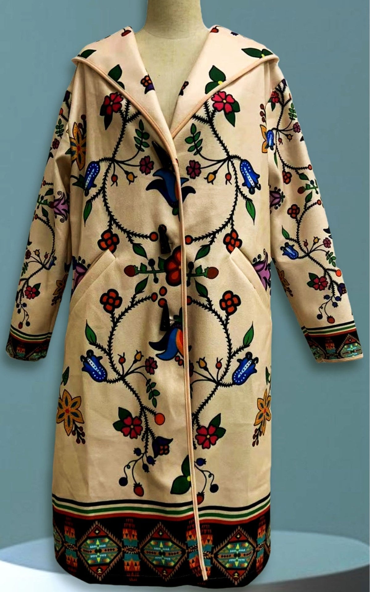 Manteau long d'hiver en ivoire OLDTRIBES™