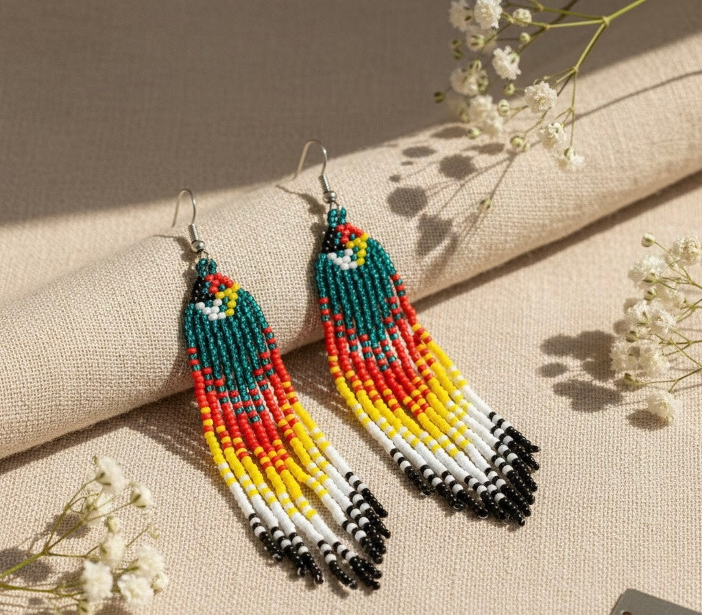 Boucles d'oreilles perlées Esprit Firebird Vert foncé