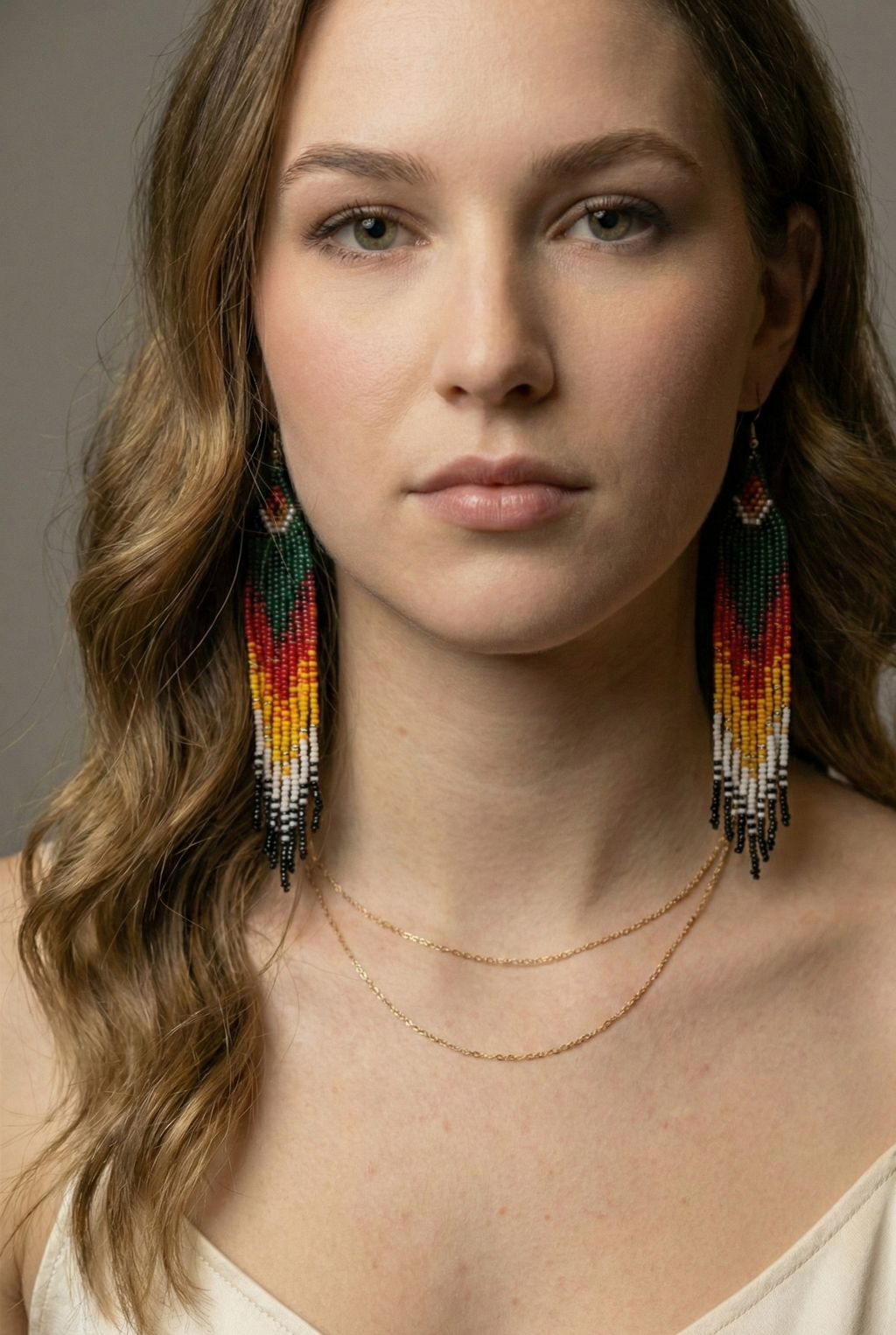 Boucles d'oreilles perlées Esprit Firebird Vert foncé