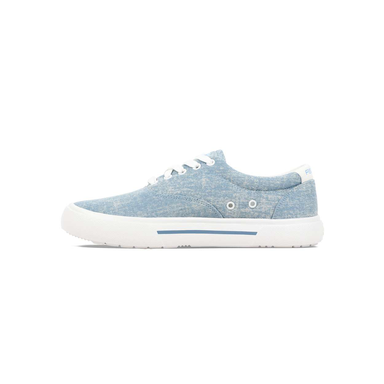 Fishooz Women's Sunwashed Lace Denim/White