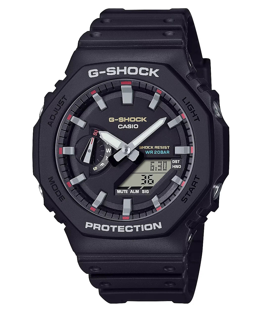 G-SHOCK Analogique Numérique Série Ligne Rouge Carbone Core | GA2100RL-1A
