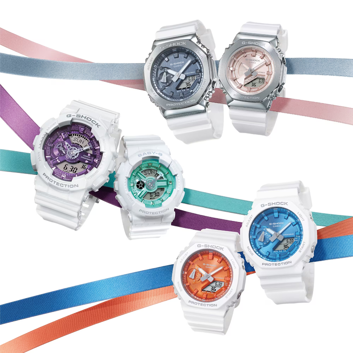 CASIO G-Shock Analogique-Numérique Blanc/Violet | GA110WS-7A