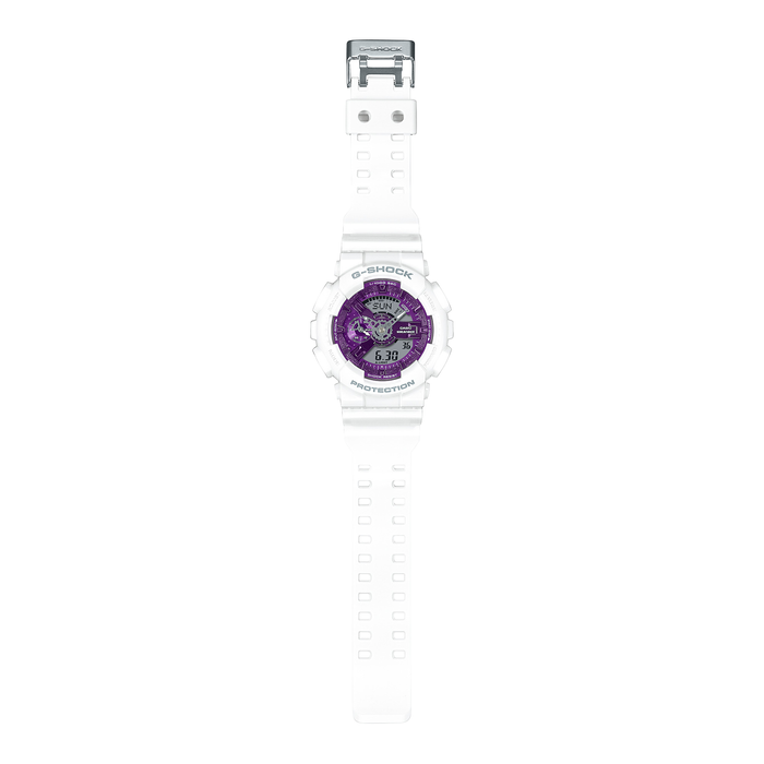 CASIO G-Shock Analogique-Numérique Blanc/Violet | GA110WS-7A