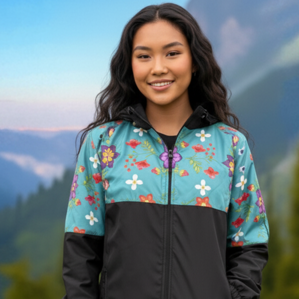 Coupe-vent Turquoise Bloom OLDTRIBES™