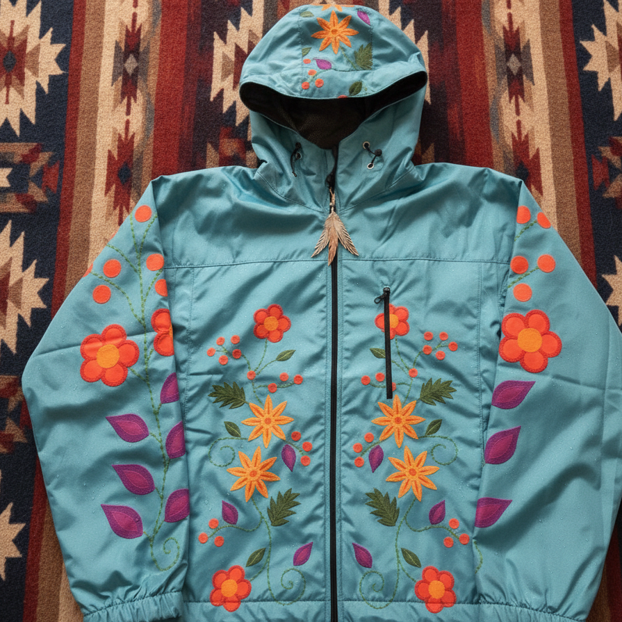 Coupe-vent Printemps fleuri Turquoise OLD TRIBES™