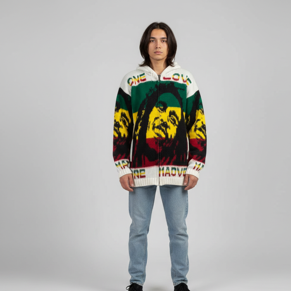 Pull unisexe en alpaga Bob Marley