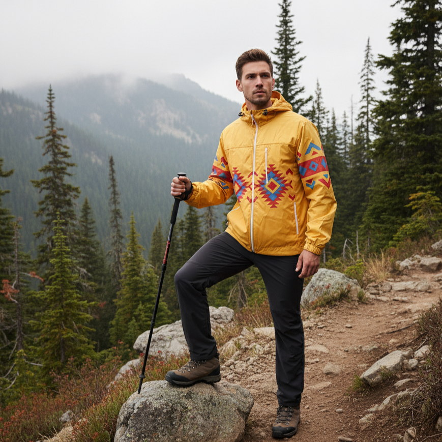 OLDTRIBES™ Coupe-vent Sunrise Peaks (Jaune)
